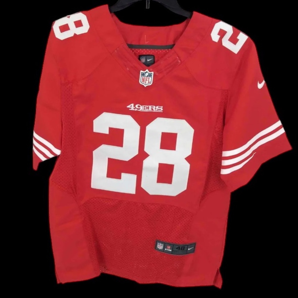 San Francisco 49ers Hyde 28 Retired Official Jersey